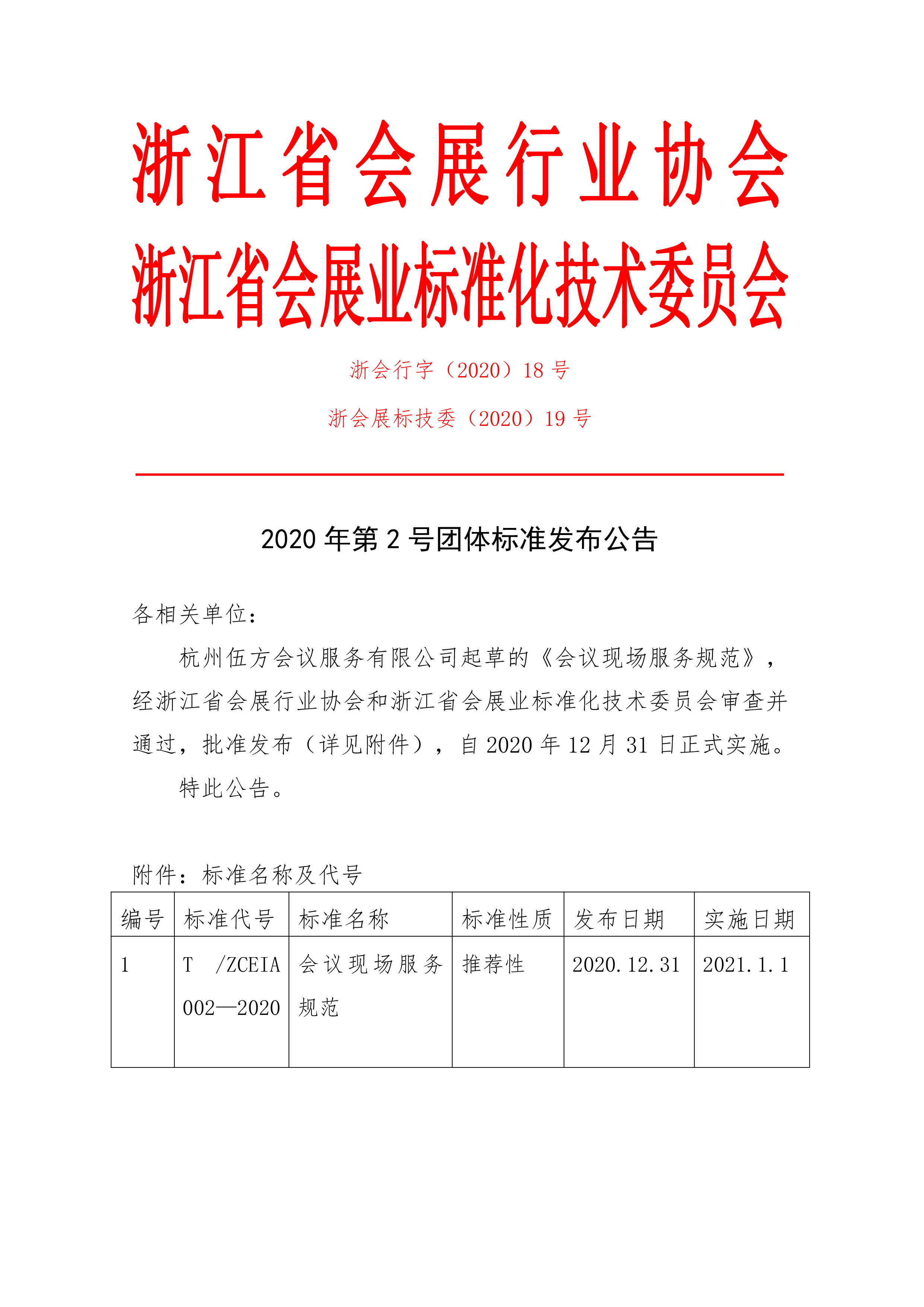 2020年第2號團體標(biāo)準(zhǔn)《會議現(xiàn)場服務(wù)規(guī)范》發(fā)布公告（上）